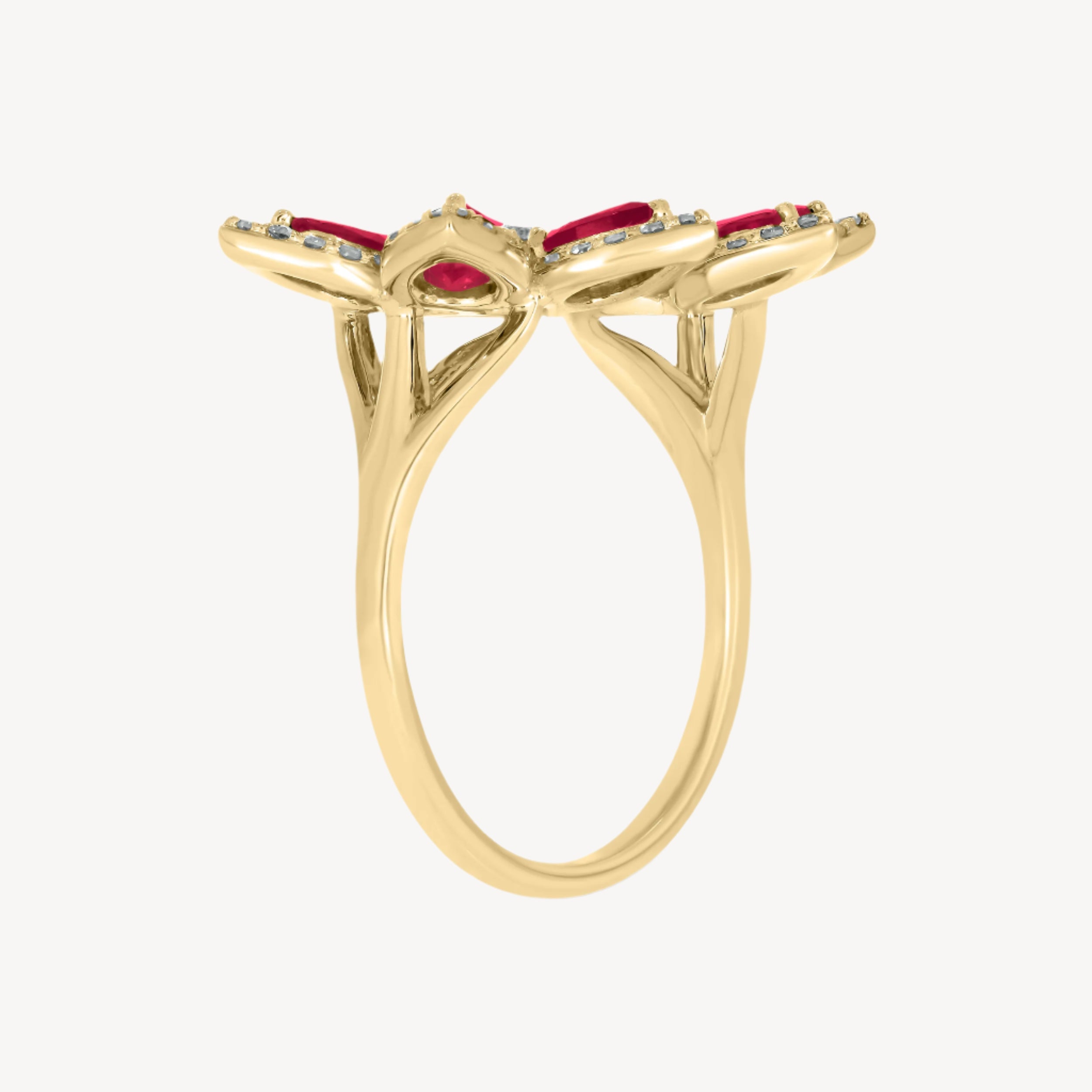 Ruby Flower Ring