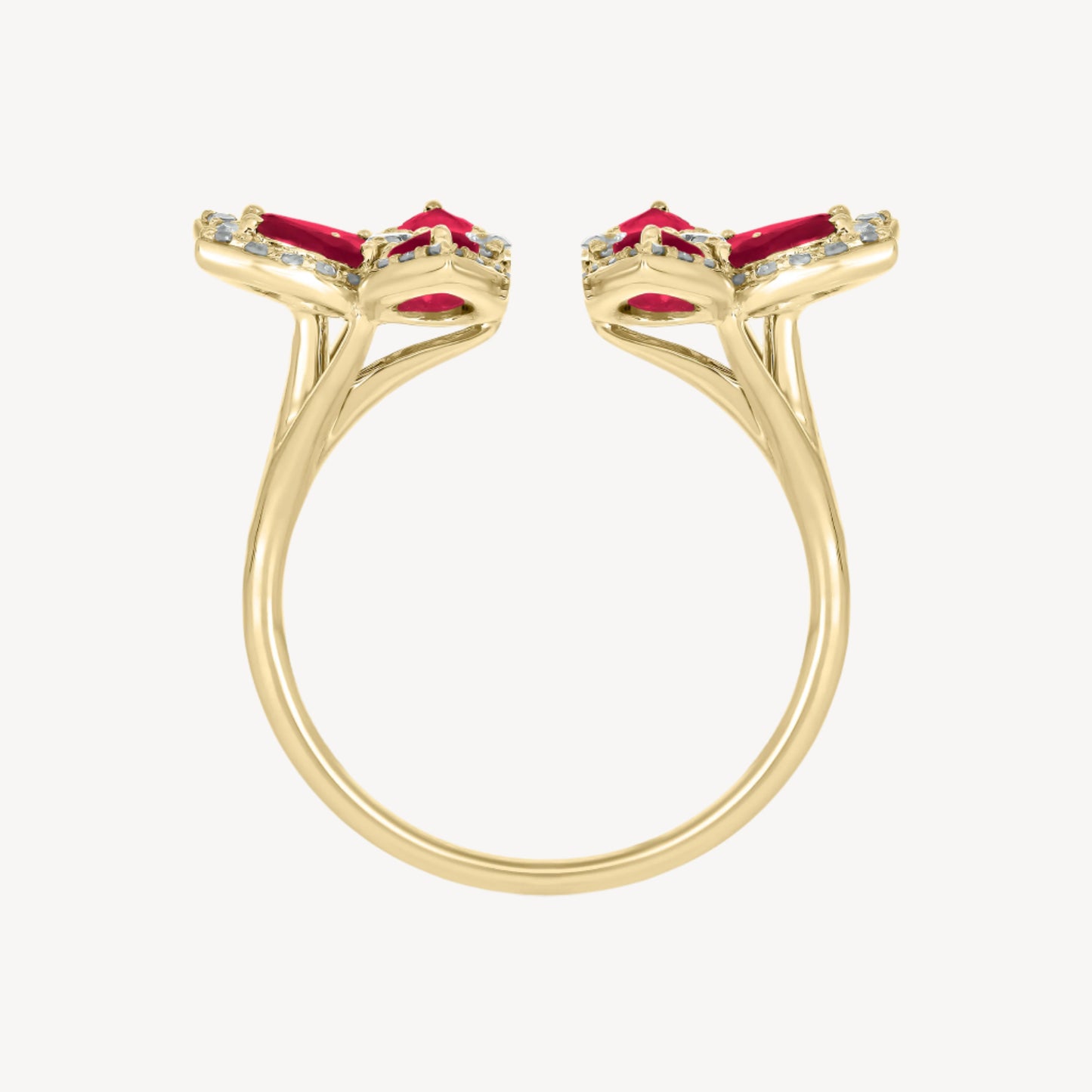 Ruby Flower Ring