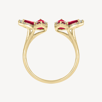 Ruby Flower Ring