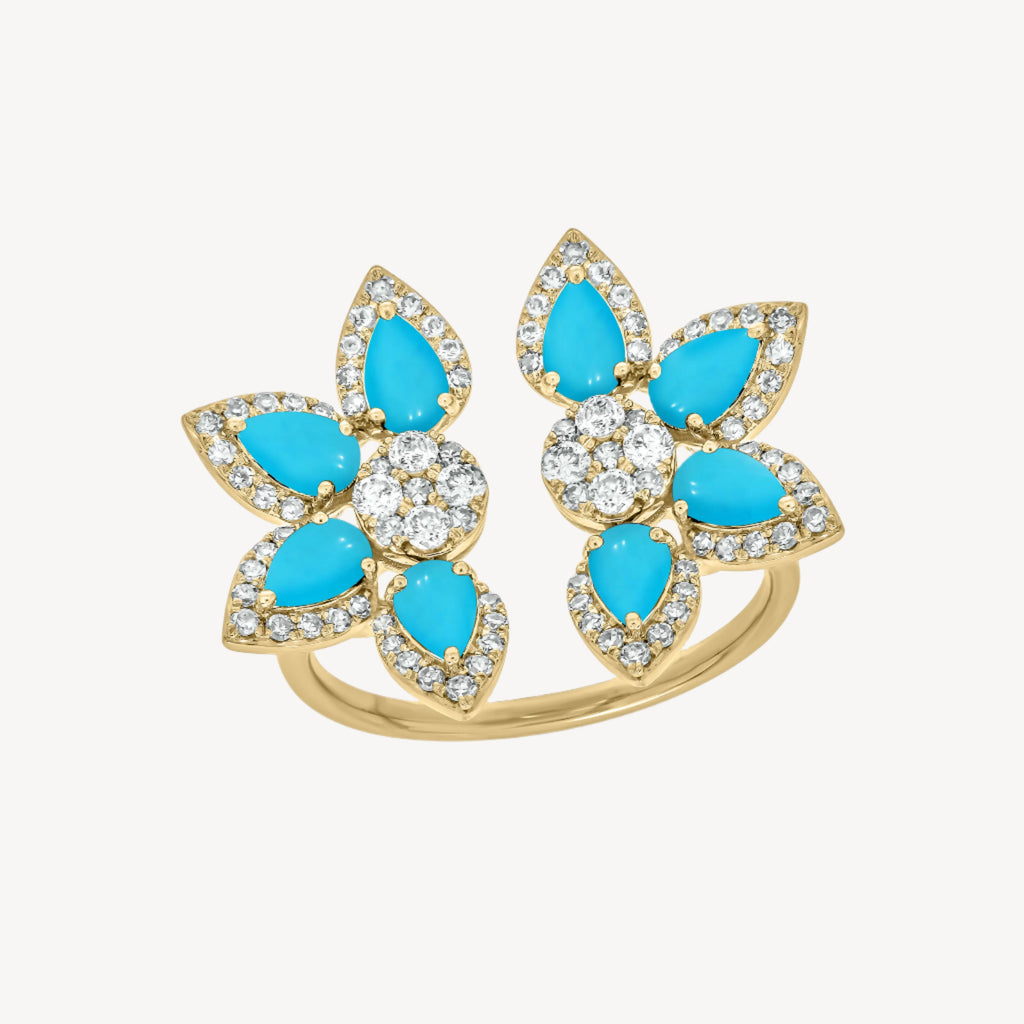 Turquoise Flower Ring