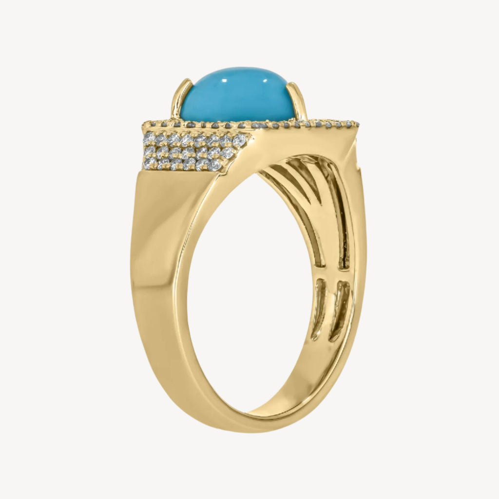Turquoise Heartstone Ring