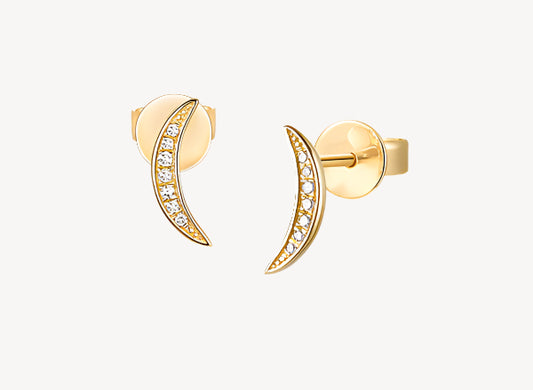 Flat Crescent Studs