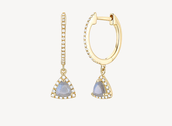 Labrodorite Delta Hoops
