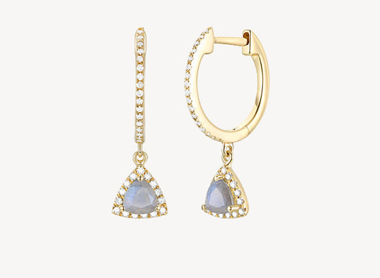 Labrodorite Delta Hoops