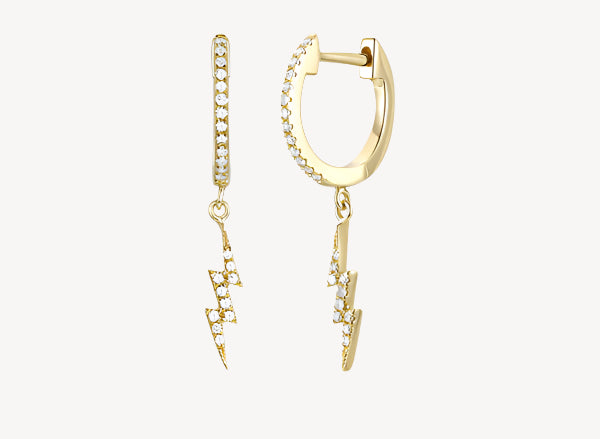 Lightning Bolt Hoops