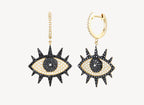 Black Diamond Eye Hoops