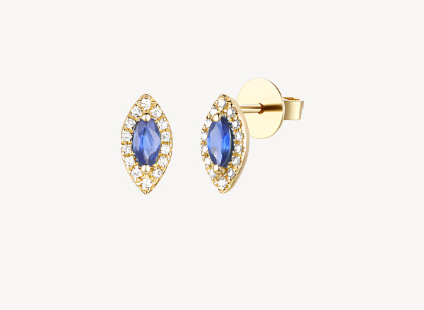 Delphine Blue Sapphire Studs