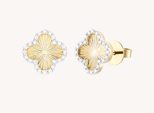 Edge Clover Studs
