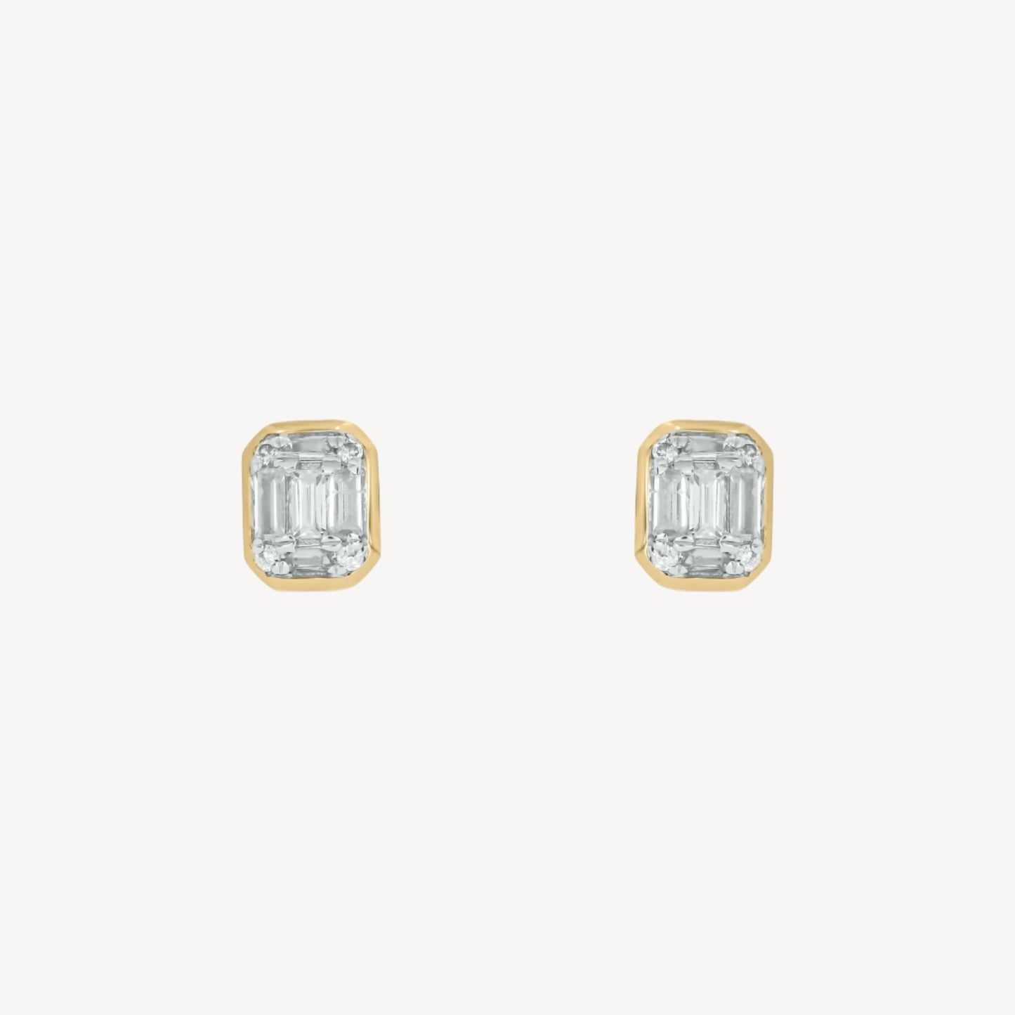0.11 Bezel Rectangle Studs
