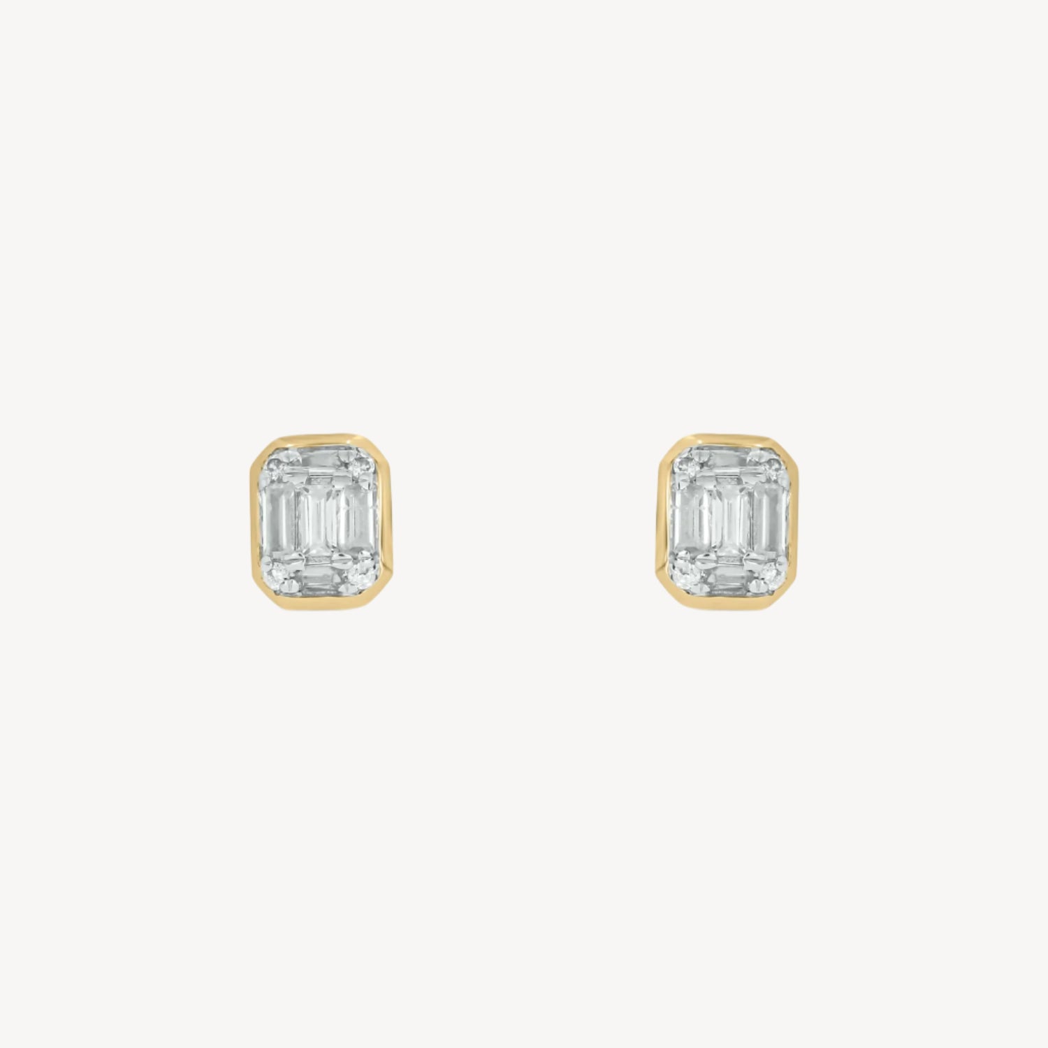 0.11 Bezel Rectangle Studs
