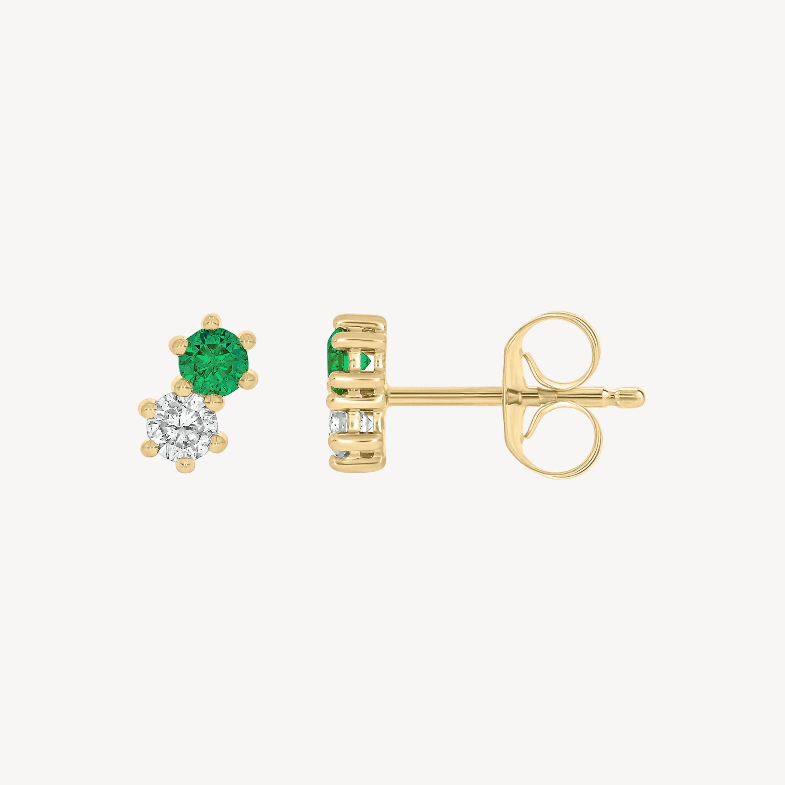 Emerald Side Studs