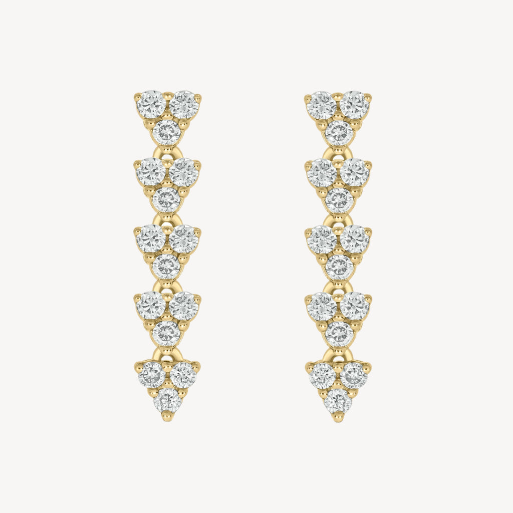 Short Triad Drop Earrings