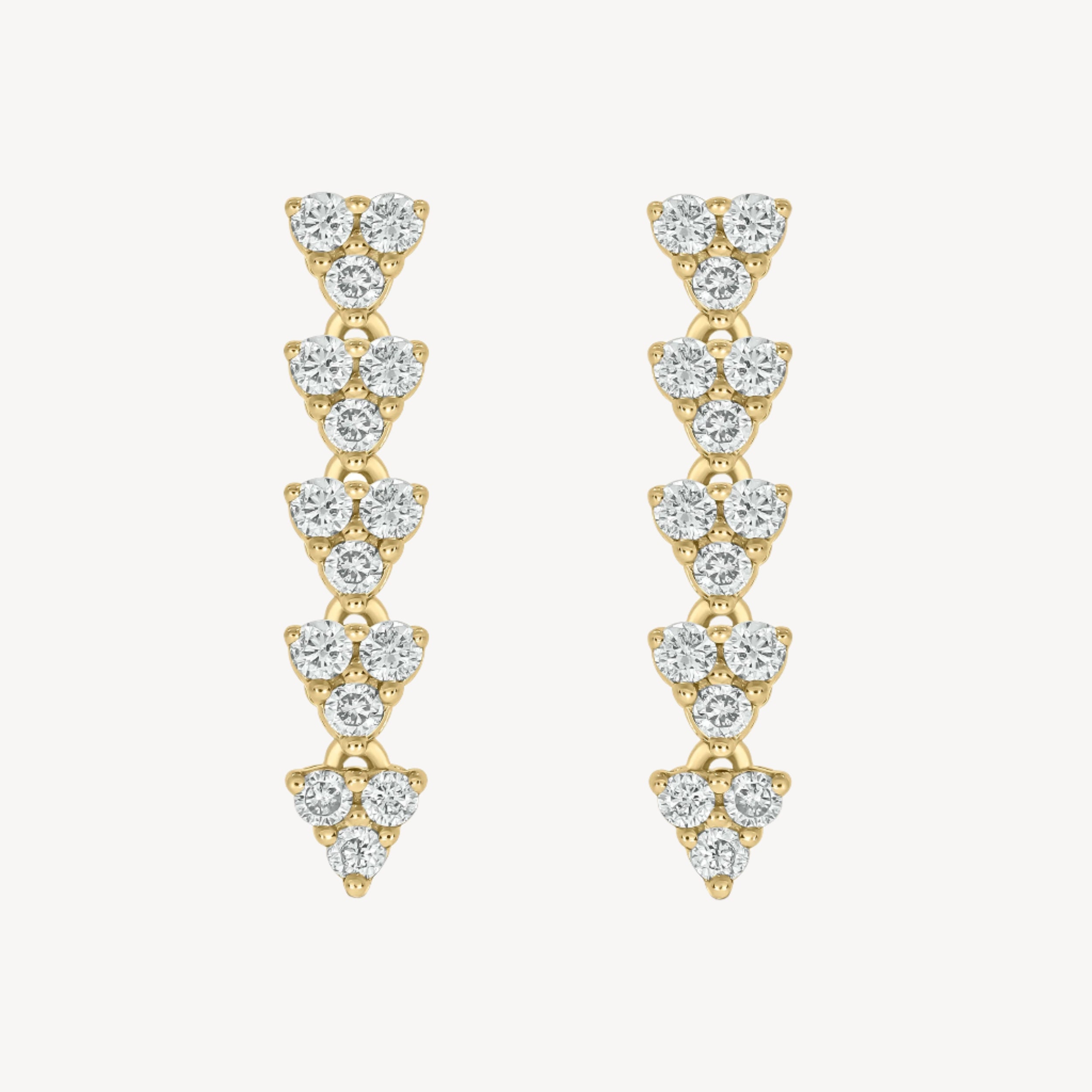 Short Triad Drop Earrings