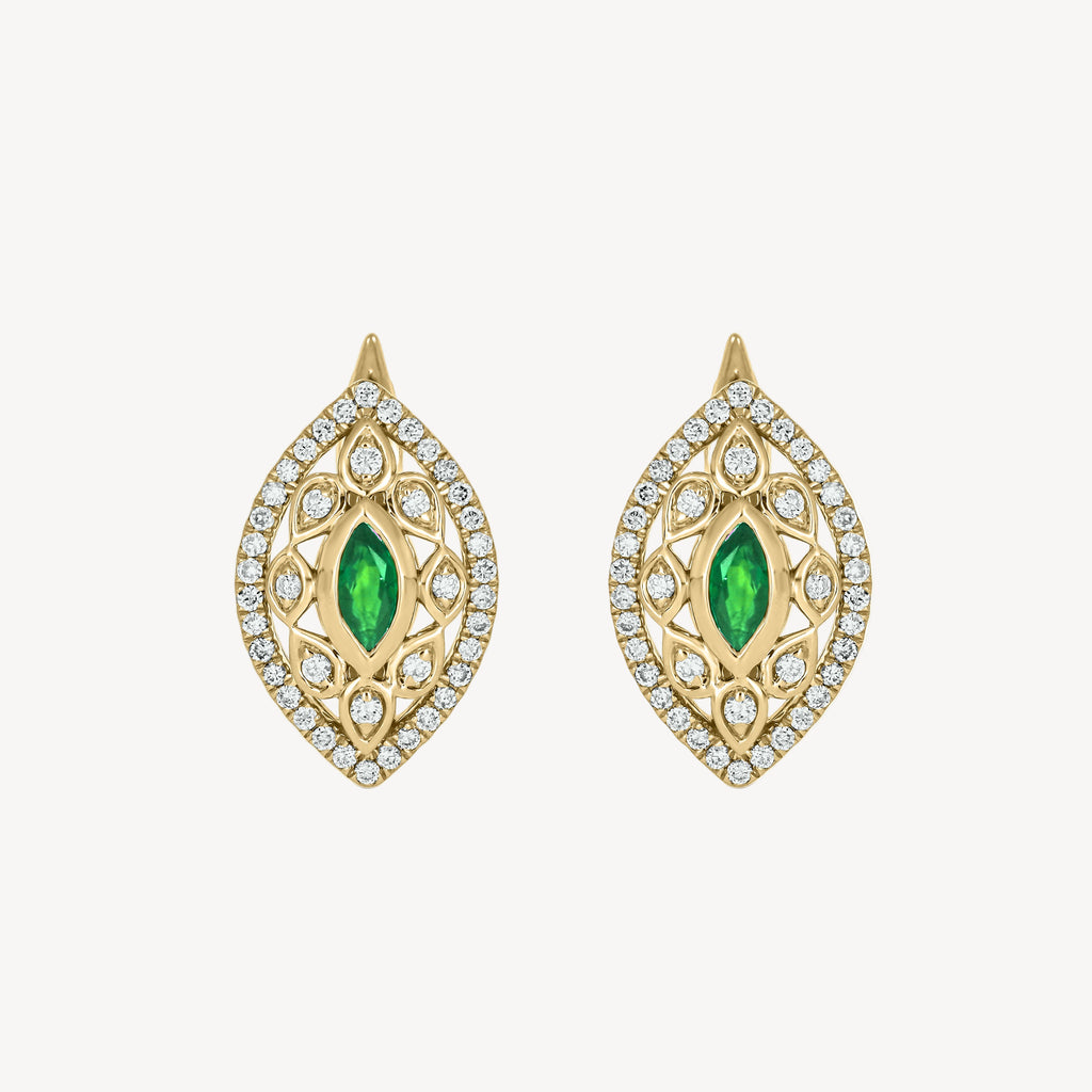 Emerald Velma Earrings