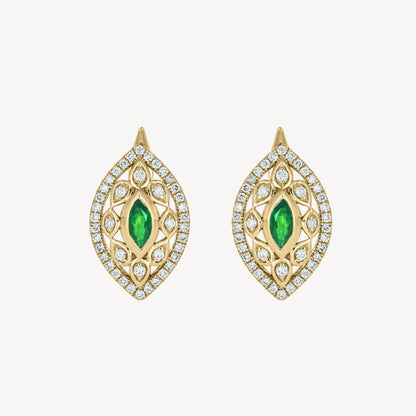 Emerald Velma Earrings