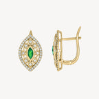 Emerald Velma Earrings