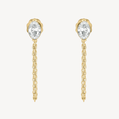 Oval Chain Earrings