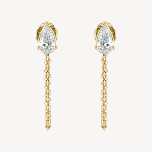 Pear Chain Earrings