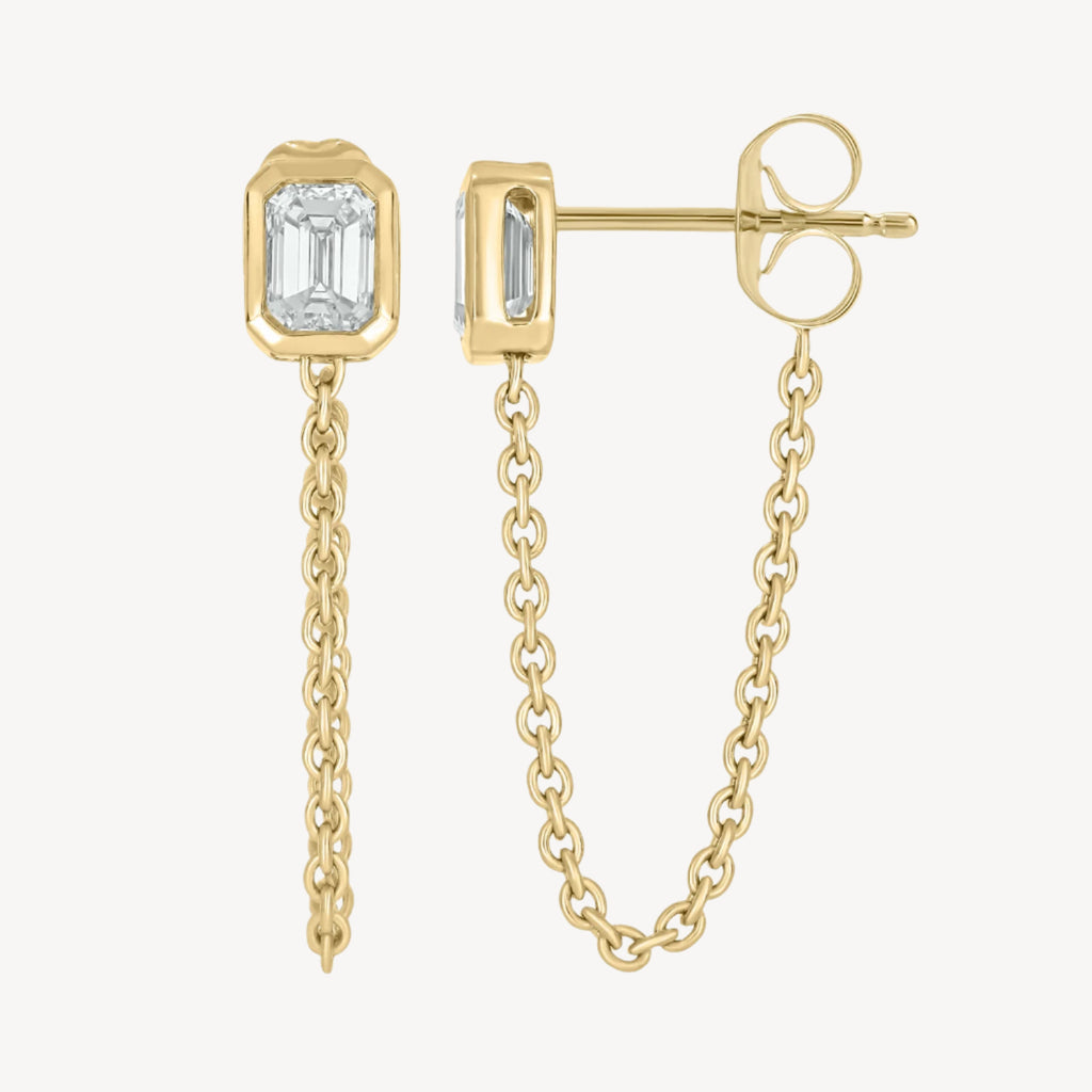 Rectangle Chain Earrings