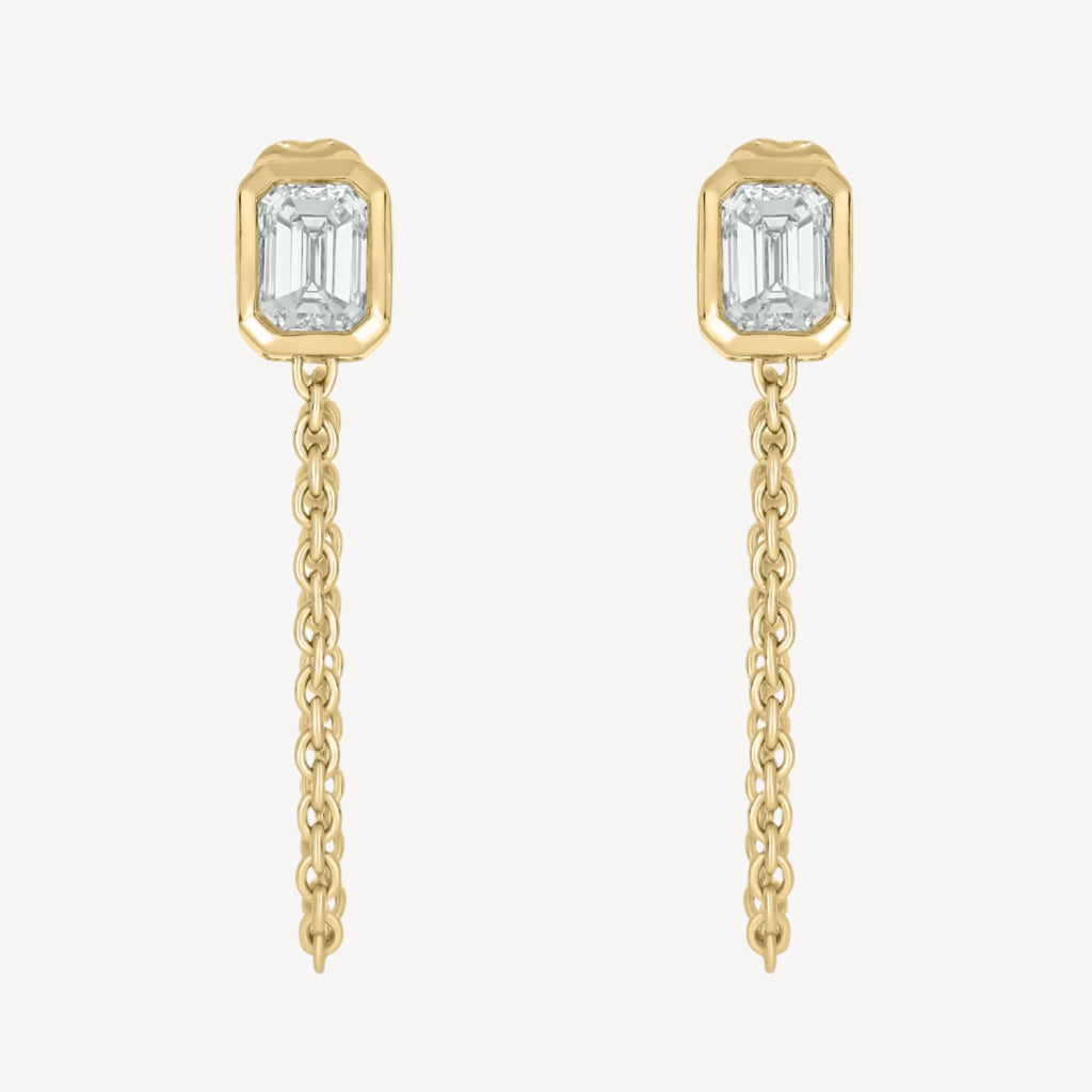 Rectangle Chain Earrings
