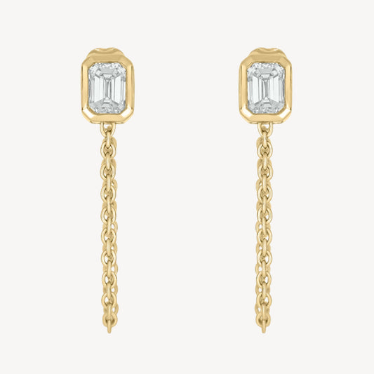 Rectangle Chain Earrings