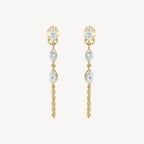 3 Marquise Chain Earrings