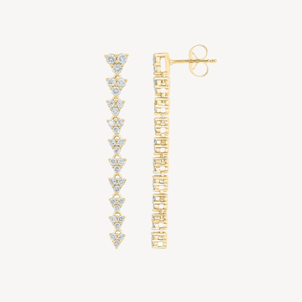 Medium Triad Drop Earrings