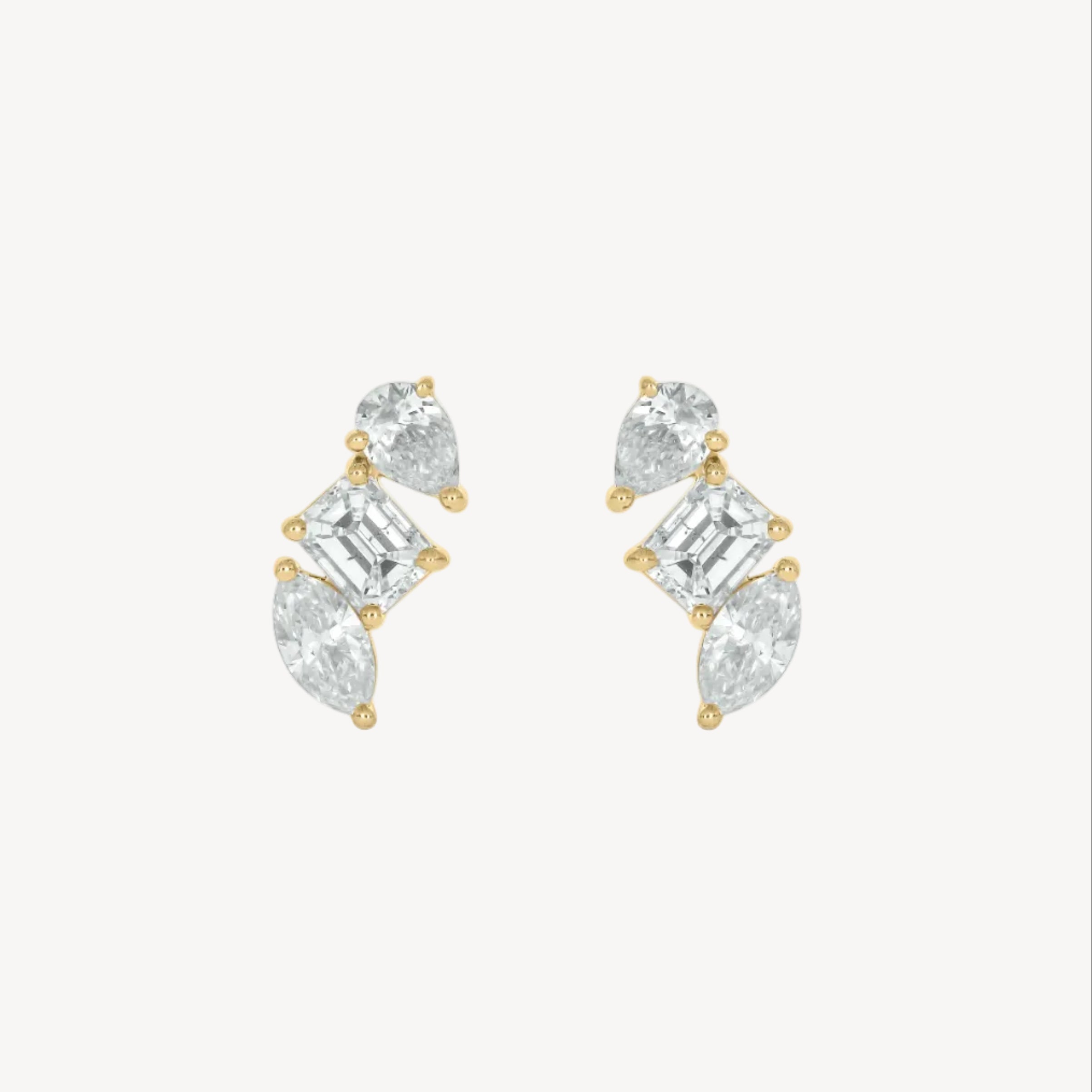Multi-cut Diamond Studs