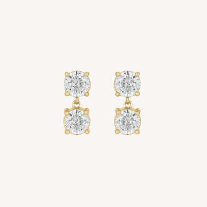 Circle-circle Dangle Studs