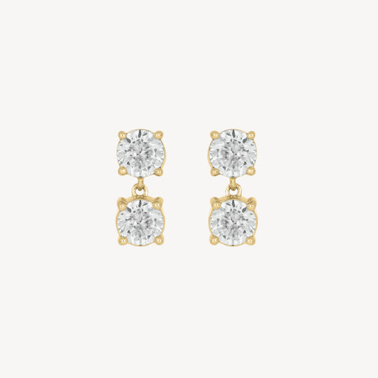 Circle-circle Dangle Studs
