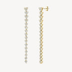 Long Triad Drop Earrings