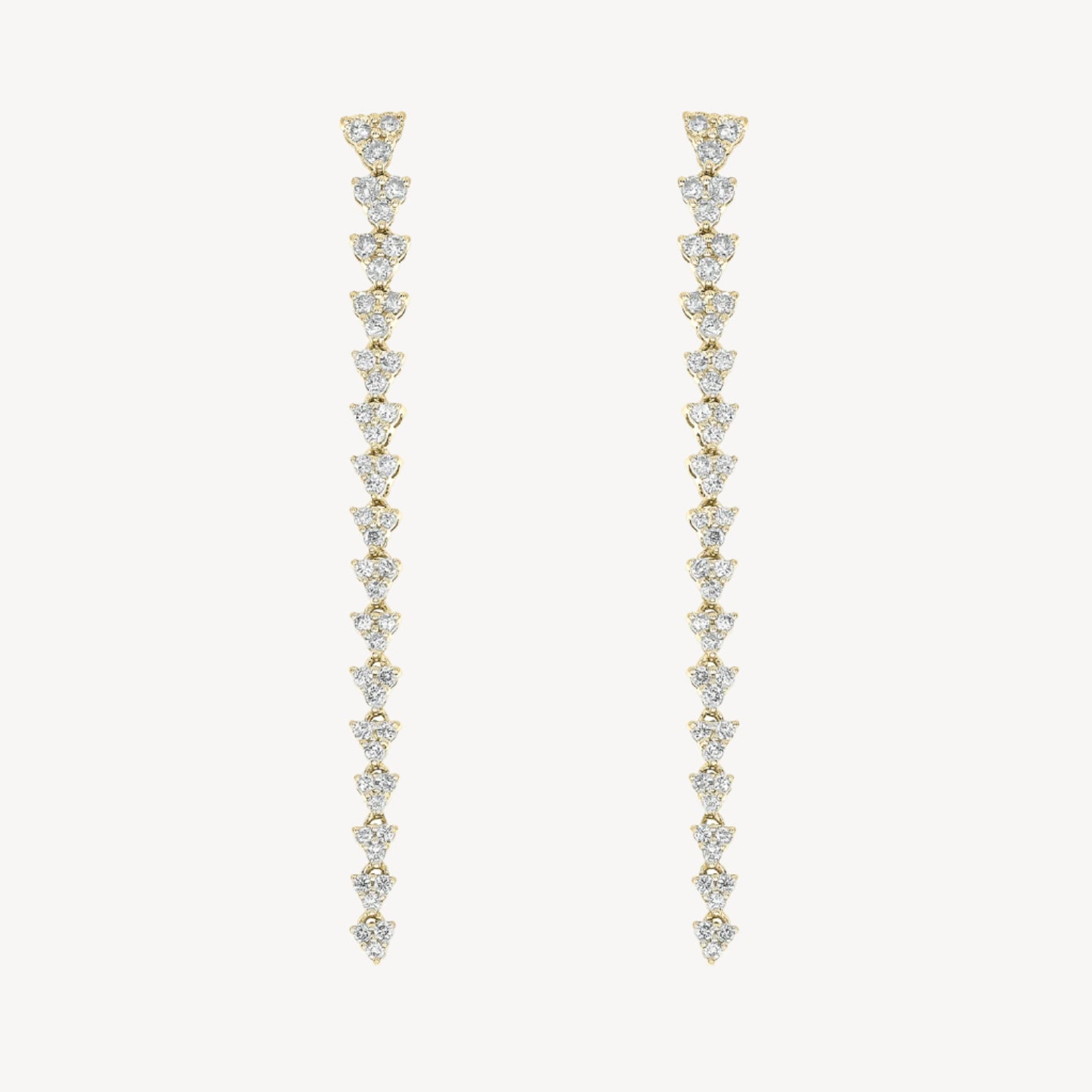 Long Triad Drop Earrings