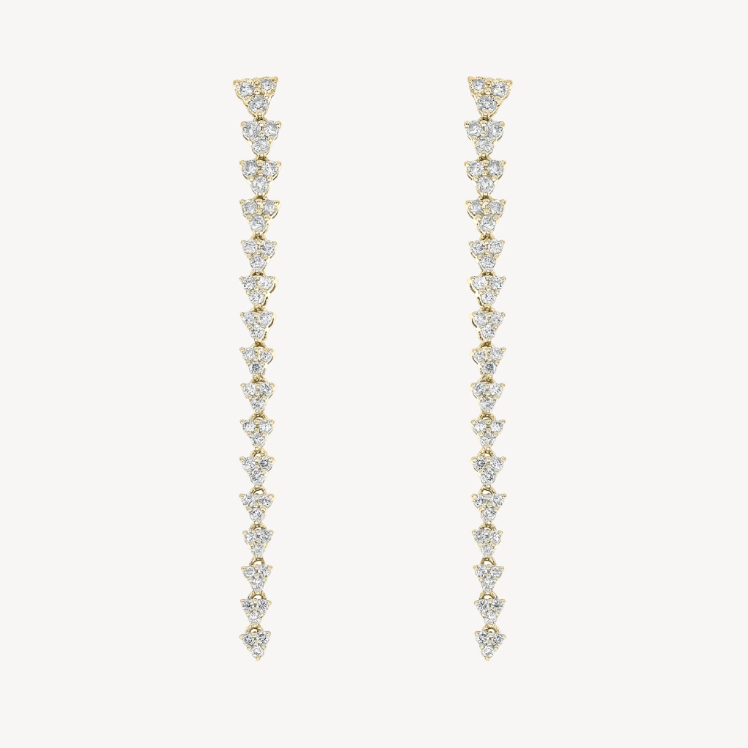 Long Triad Drop Earrings