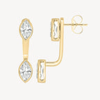 Bezel Marquise Earrings