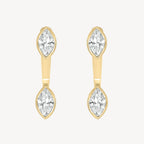 Bezel Marquise Earrings
