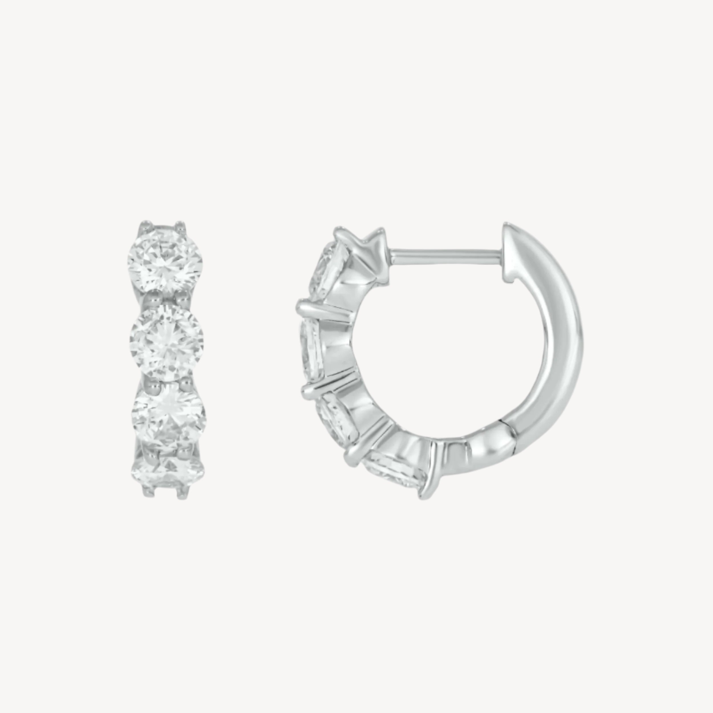 1.99ct Full Diamond Hoops