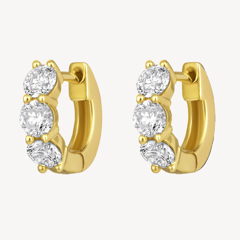 1.16ct Full Diamond Hoops