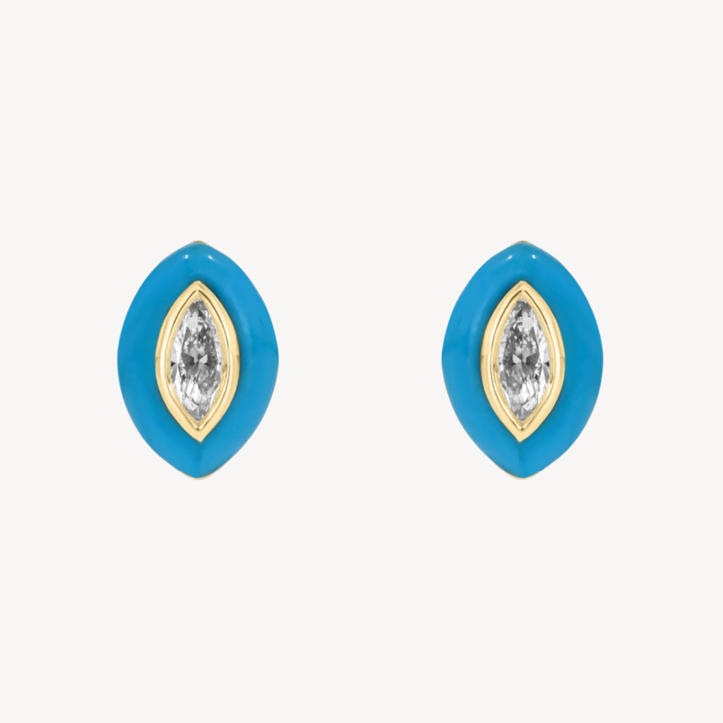 Marquise Enamel Studs