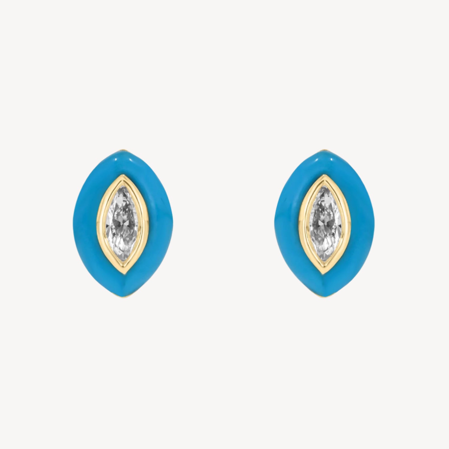 Marquise Enamel Studs