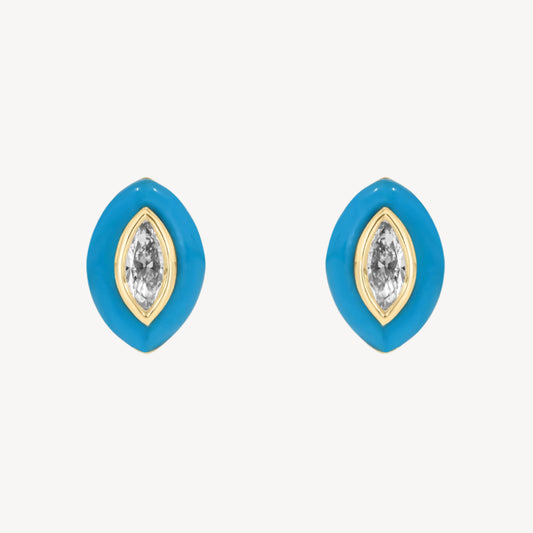 Marquise Enamel Studs