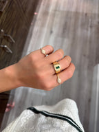 Thin Pave Dome Pinky Ring