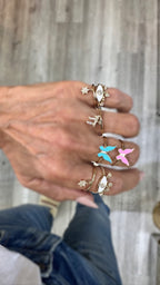 Eye Dangle Pinky Ring