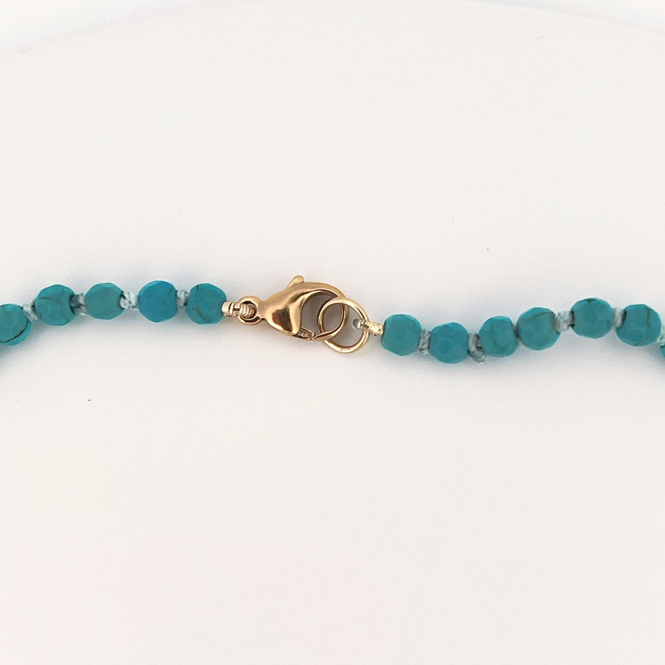 Circle Turquoise Beaded Necklace