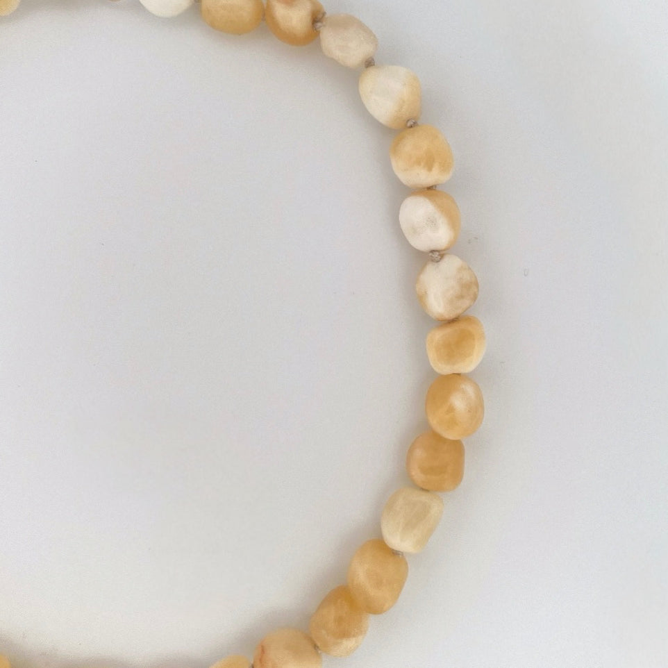 Yellow Opal Beaded Necklace