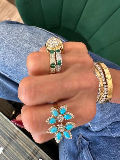 Ruby Flower Ring