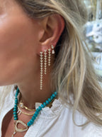 Long Triad Drop Earrings