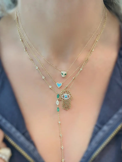 Mini Turquoise Heart Necklace