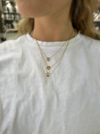 Circle Initial Necklace - Y