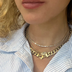 Halfway Baguette Tennis Necklace