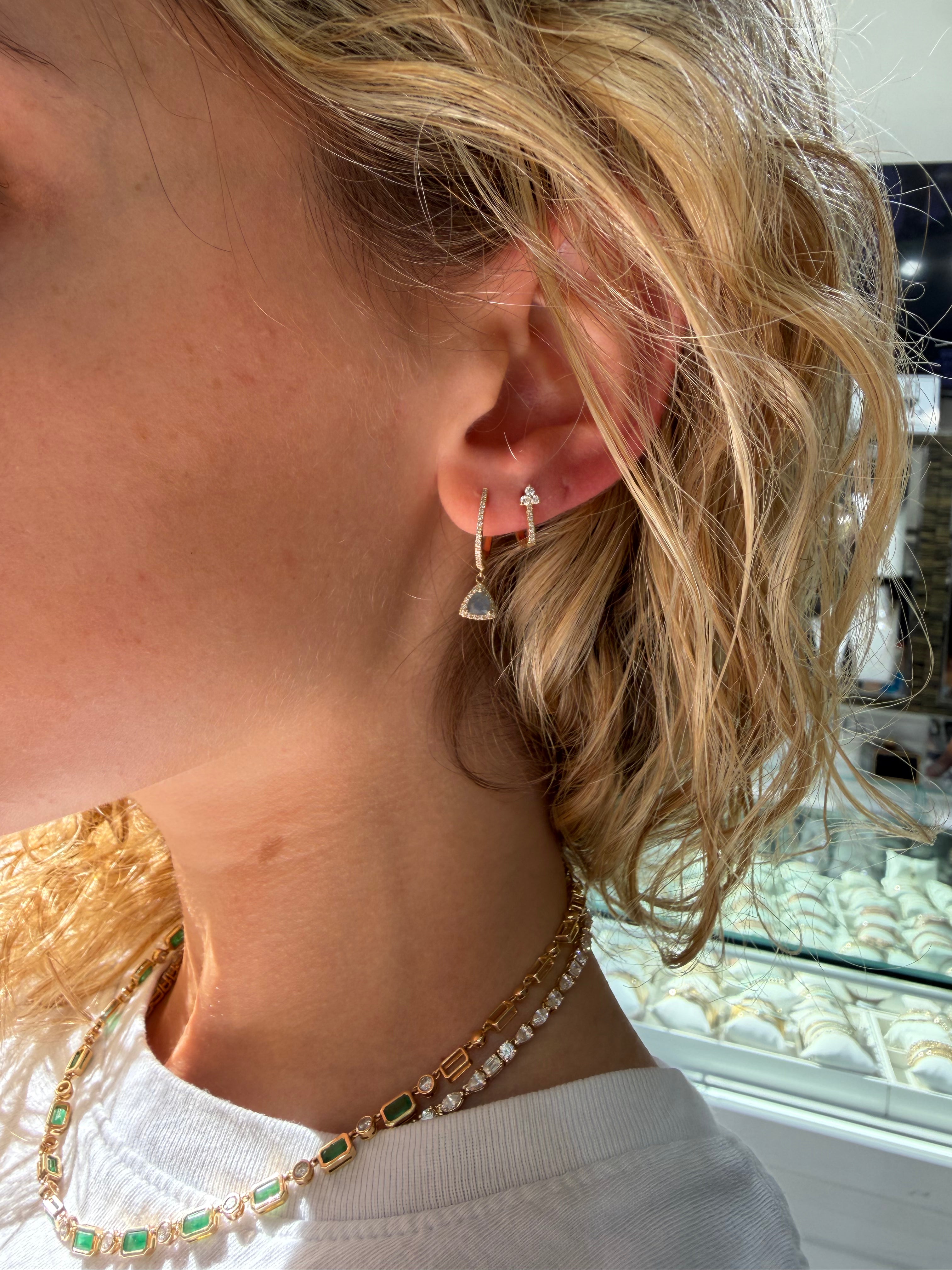 Labrodorite Delta Hoops